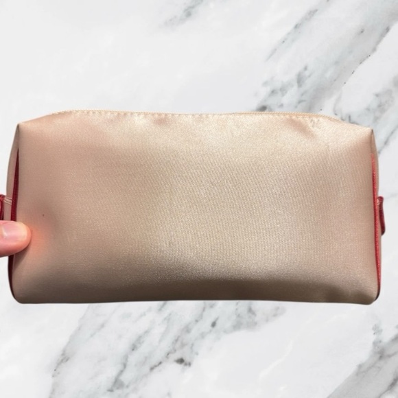 Chanel Parfums Cosmetic Bag Travel Makeup Pouch Cream Beige Peach - Picture 7 of 11